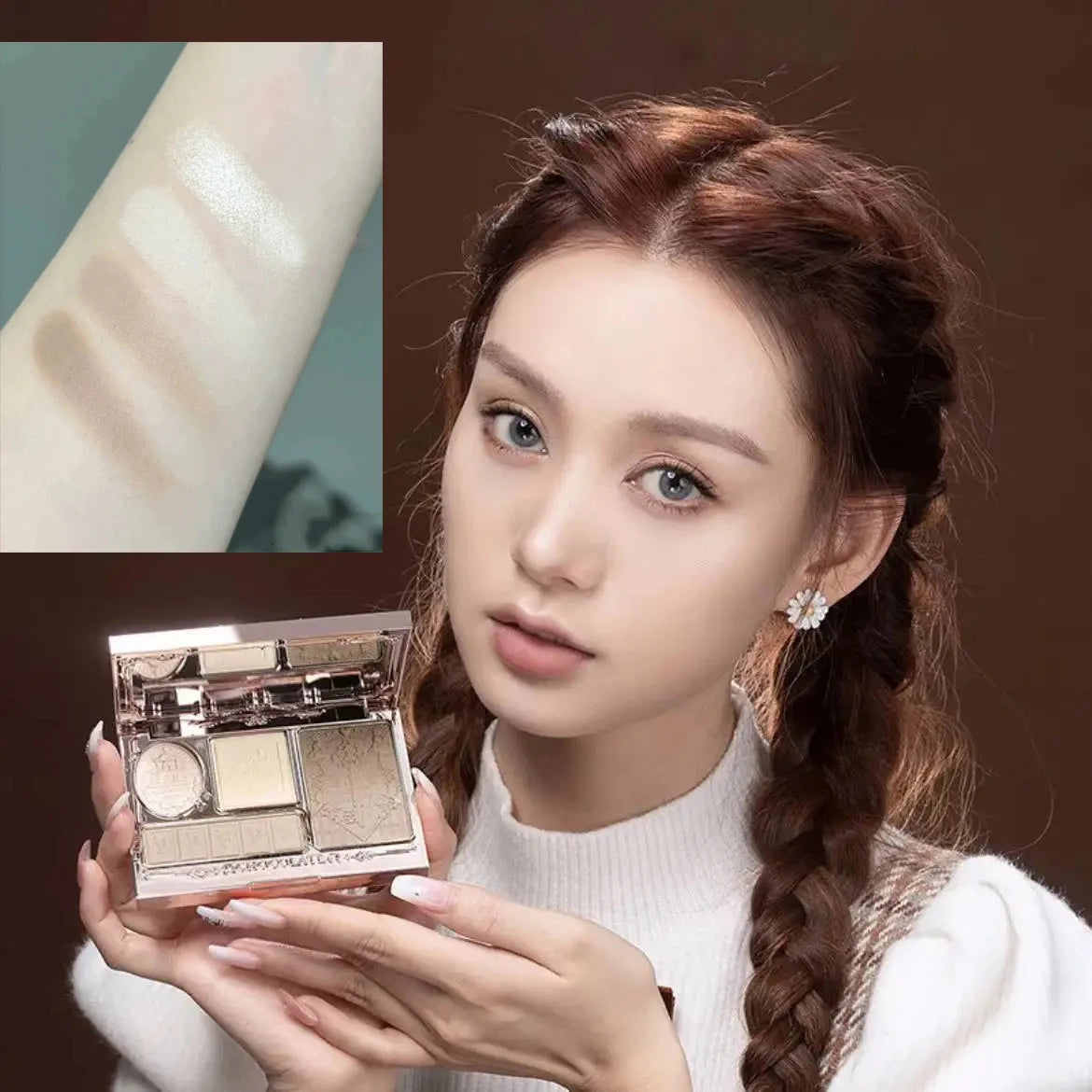 Moonlight Mermaid Gemstone Eyeshadow Palette Highly Pigmented Matte Shimmer Swan Ballet Eye shadow Collection