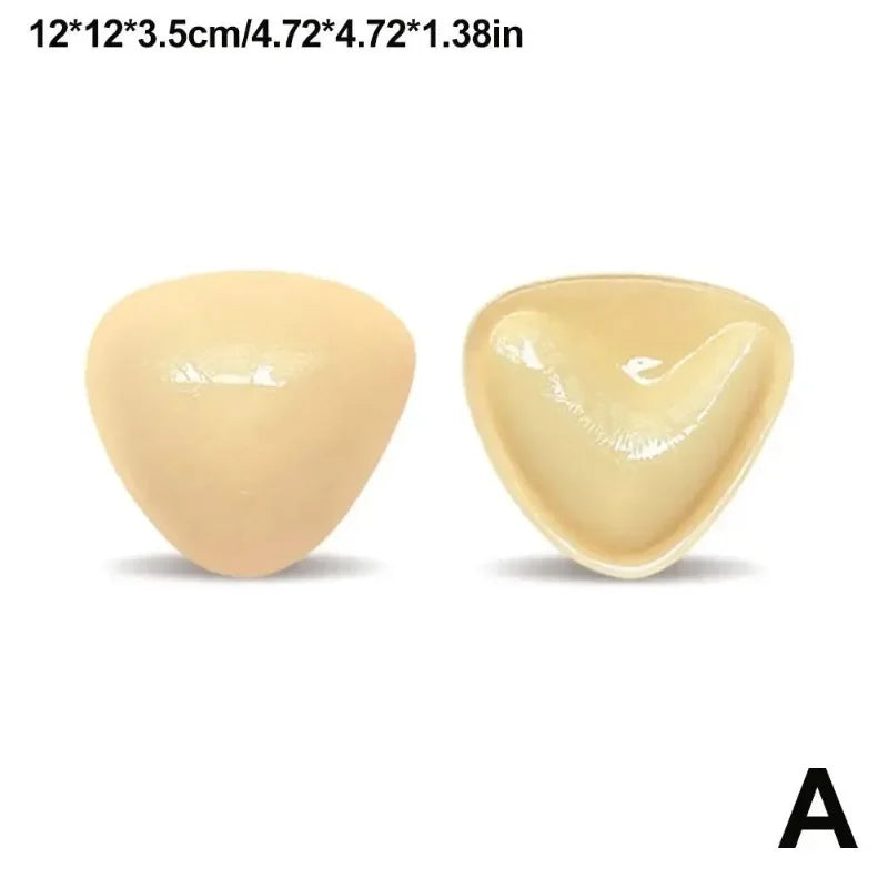 1 Pair Solid Self Adhesive Bra Double Both Sided Sticky Push Up Bra Inserts Reusable Adhesive Ultra Breast Lift Padding Insert