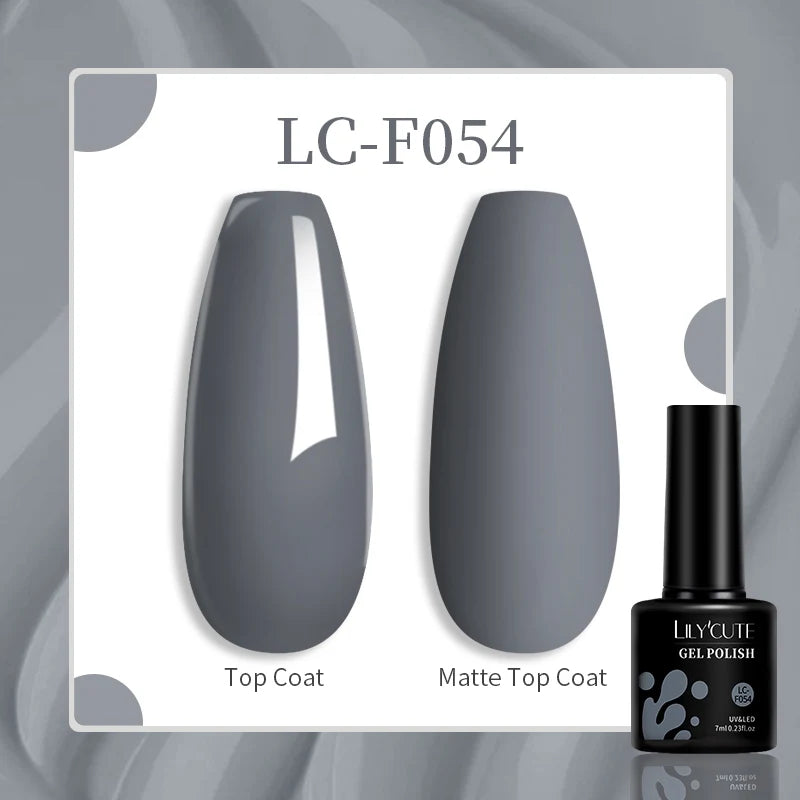 LILYCUTE 7ML Eggshell Gel Nail Polish White Black Material Semi Permanent Autumn Varnish With Any Color Gel Soak Off UV Manicure