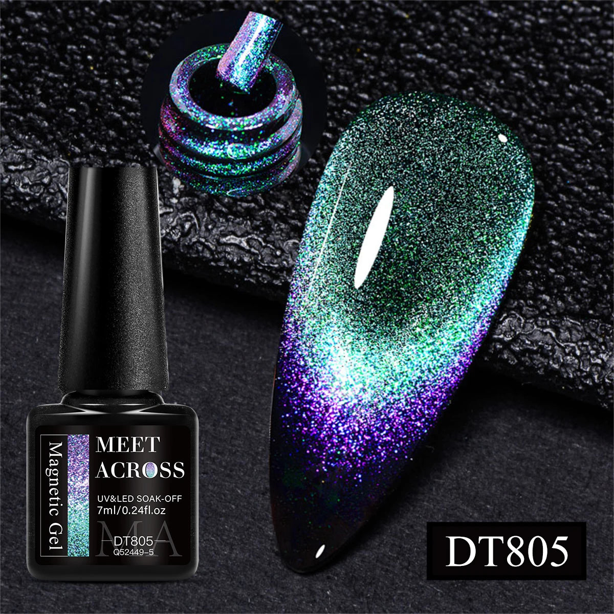 MEET ACROSS 7ml Golden Cat Magnetic Gel Nail Polish Dark Brown Red Green Christmas Nail Art Varnish Winter Autumn For Nails