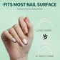 NAILPOP 150pcs Half Cover Short Fake Nail Tips Full Cover 15 Sizes for Nail Extension No C Curve False Nails Art Home DIY Salon