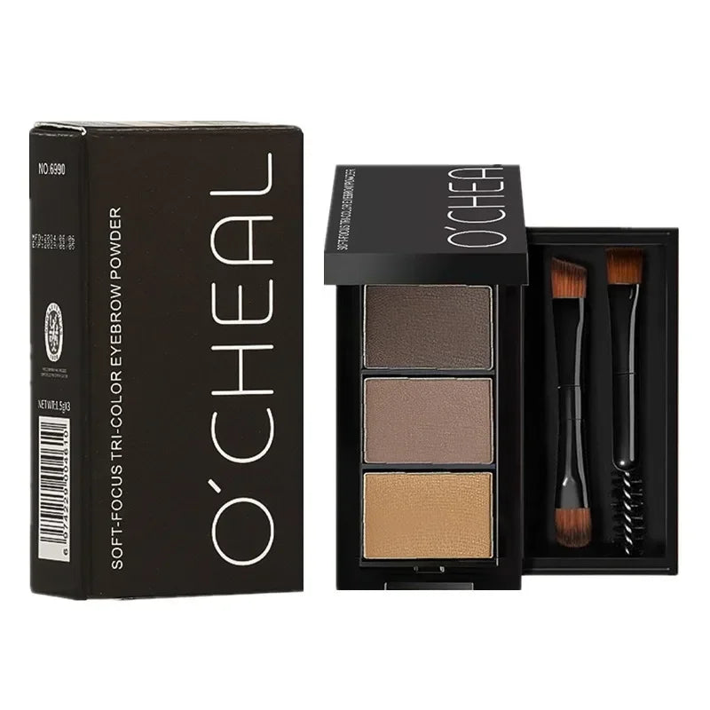 3 In 1 Three-dimensional Eyebrow Powder Waterproof Long-lasting 3D Eyebrow Dyeing Eyebrow Cream Enhancer Cosmetics Women Makeup