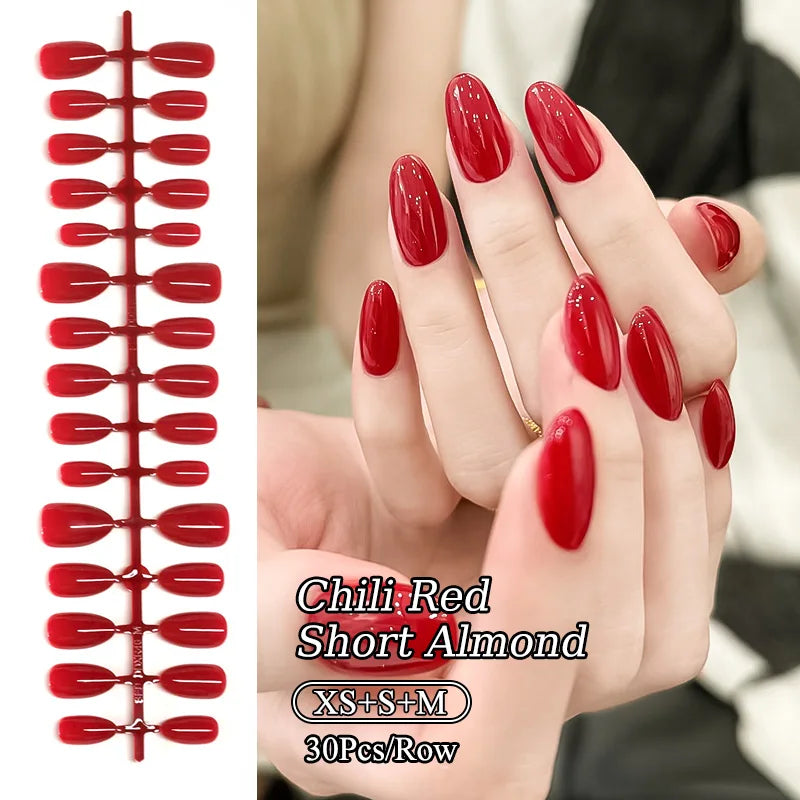 30Pcs Matte Nude Fake Nail Fashion Press on Quick Extension Wearable False Nails Simple Full Cover Nail Tips Manicure Nail Art
