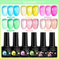 LILYCUE 6Pcs/Set Red Nude Glitter Gel Nail Polish Gorgeous Full Coverage Soak Off UV Gel Nail Art Base Top Coat Gel Polish Kits