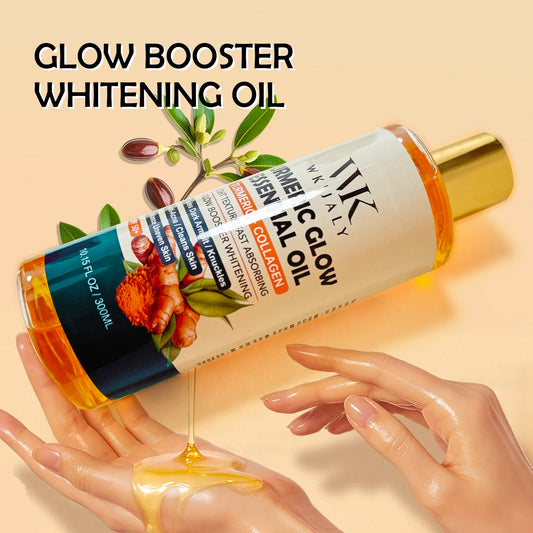 WK JALY Turmeric Glow Essential Body Oil, Moisturizing, Whitening, Fades Dark Armpit, Knuckles, Anti-Acne, Balance Uneven Skin