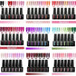 MEET ACROSS 6Pcs Gel Nail Polish Set Pink Red Green Macaron Color Manicure Kit For Nails UV Gel Nail Art Varnish Nail Supplies