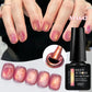MEET ACROSS Guava & Grape Color Cat Magnetic Gel Green Glass Bead Cat Eye Gel Soak Off UV Gel Nail Art Varnish Salon Home DIY