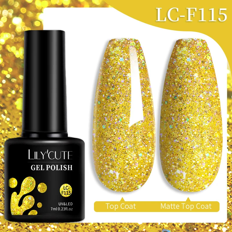 LILYCUTE Fluorescent Nail Gel Polish Orange Red Neon Bright Color Summer Series Soak Off For Manicure Nail Art UV Gel Varnish