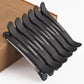 12pcs Hairdressing Hair Clip Salon Professional Women's Braided Tools Black Plastic Hairpin Clamps Claw Section Alligator Clips