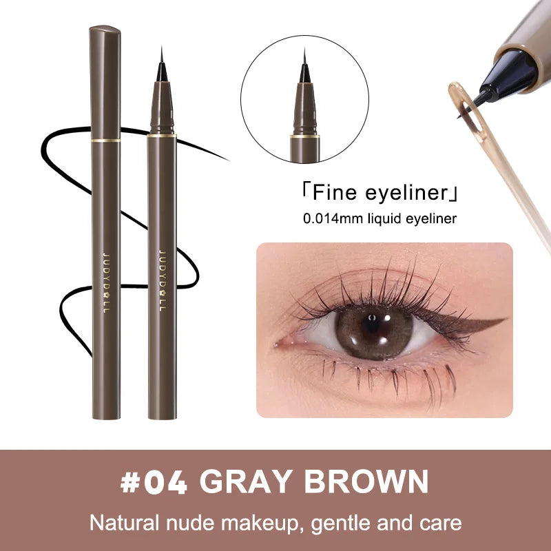 Judydoll Precision Liquid Eyeliner Pen, Ultra-Fine Tip, Waterproof, Smudge-Proof, 24-Hour Long-Lasting, Perfect for Lash Line