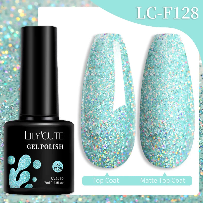 LILYCUTE Fluorescent Nail Gel Polish Orange Red Neon Bright Color Summer Series Soak Off For Manicure Nail Art UV Gel Varnish