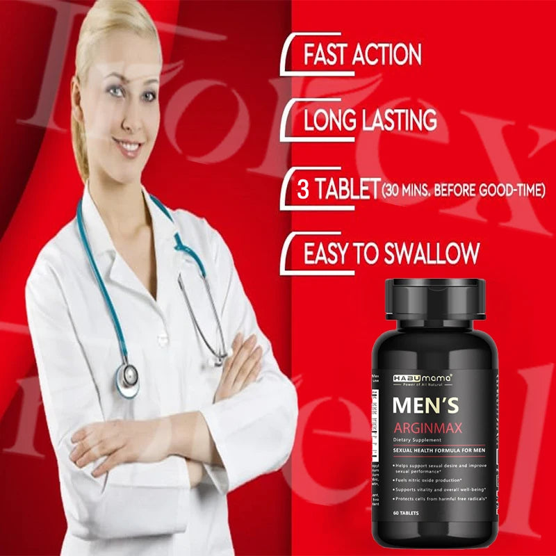 Highest Potency L-Arginine Pills Male Enhanceing Supplement-Performance Boost, Enhanced Strength