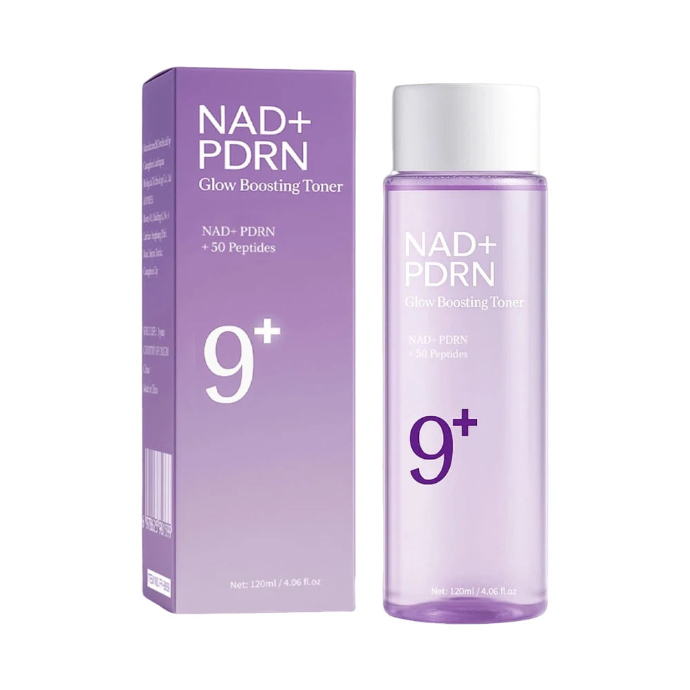 NAD+PDRN Glow Boosting Toner, Firming, Hydrating, Elasticity, Fade Fine Lines, Skincare Moisturizing Essence for Dry Skin, 120ML