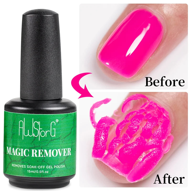AWStorG 15ML Super Top Coat  Function Gel No Wipe Matte Top Gel Transparent Soak Off  UV LED NailArt Manicure Gel Varnish Primer