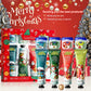 Christmas Hand Cream and Lip Balm Set, 4 hand creams and 4 lip balms, nourishing lip mask, moisturizing formula, gentle care