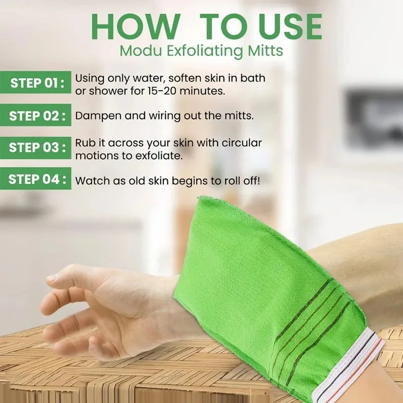 Exfoliating Washcloth Asian Exfoliating Bath Gloves Body Scrub Towel Cleaning Peeling SPA Shower Foam Body Massage