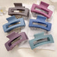 7 Pcs Big Hair Claw Clips 3.4" Non-slip Big Square Matte for Women Girls, Strong Hold Banana Clips for Thick Thin Hair