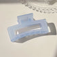 New Women Elegant Transparent Frosted Rectangle Hair Claws Lady Sweet Hair Decorate Toothed Hair Clips Fashion Hair Accessories
