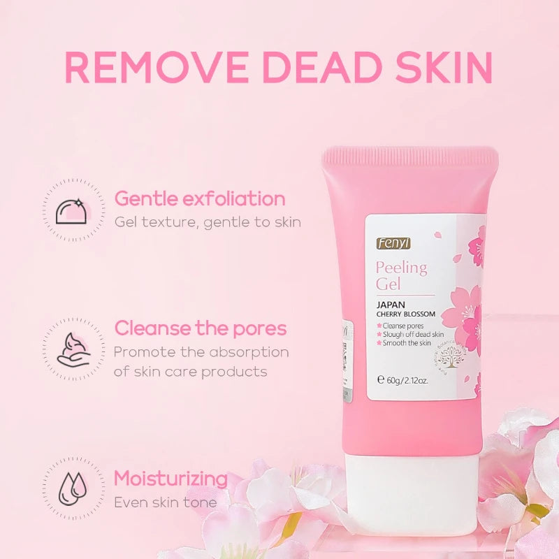 Cherry Blossom Peeling Gel Facial Exfoliating  Moisturizing Tender Body Cleansing Skin Care 60g