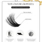 GROINNEYA Cluster Lashes DIY Eyelash Extension C Curl Long Individual Lashes Mixed Tray Faux Mink Lash Clusters Extensions