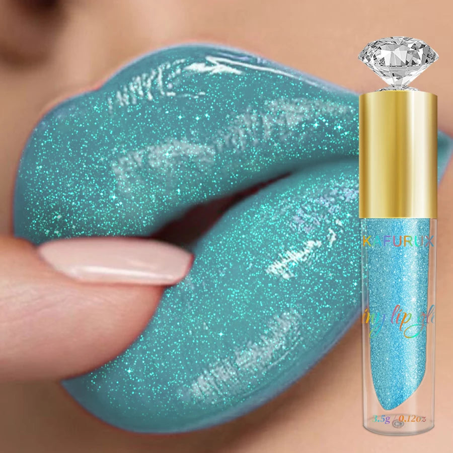 9 colors diamond shimmer glitter lip gloss moisturizing liquid lipstick pearl color lip glaze sexy red pink lip makeup gifts