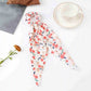 2023 Fashion Print Chiffon Long Ribbon Scrunchies Women Girls Ponytail Scarf Elastic Hair Bands Ties Hair Accessories Wholesale