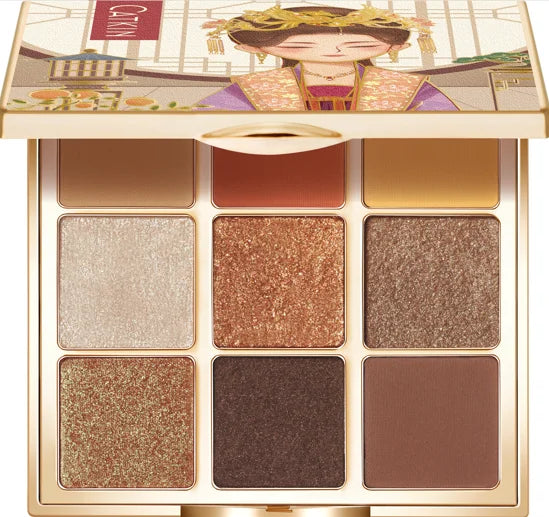 CATKIN Eyeshadow Palette Makeup, Matte Shimmer 9 Colors, Highly Pigmented, Creamy Texture Natural Bronze Neutral