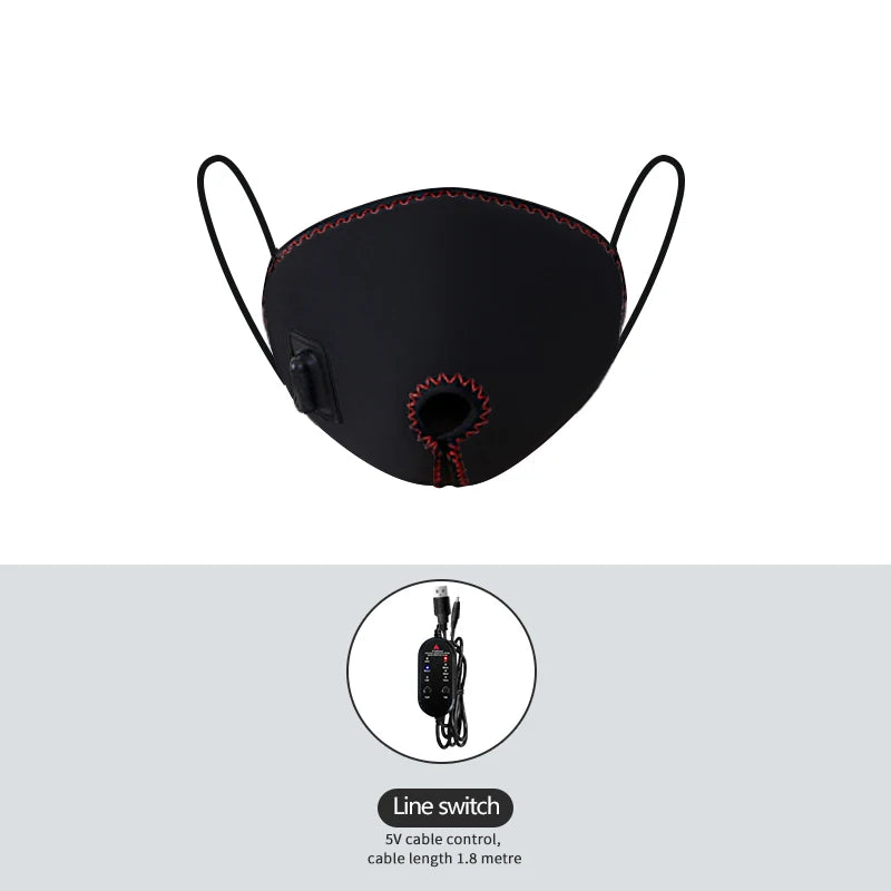 Electric Heated Mouth & Nose Mask - 3 Timer Settings, Relieves Seasonal Rhinitis, Oral-Nasal Discomfort, Winter Warm Care