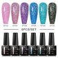 MEET ACROSS 6Pcs Gel Nail Polish Set Pink Red Green Macaron Color Manicure Kit For Nails UV Gel Nail Art Varnish Nail Supplies