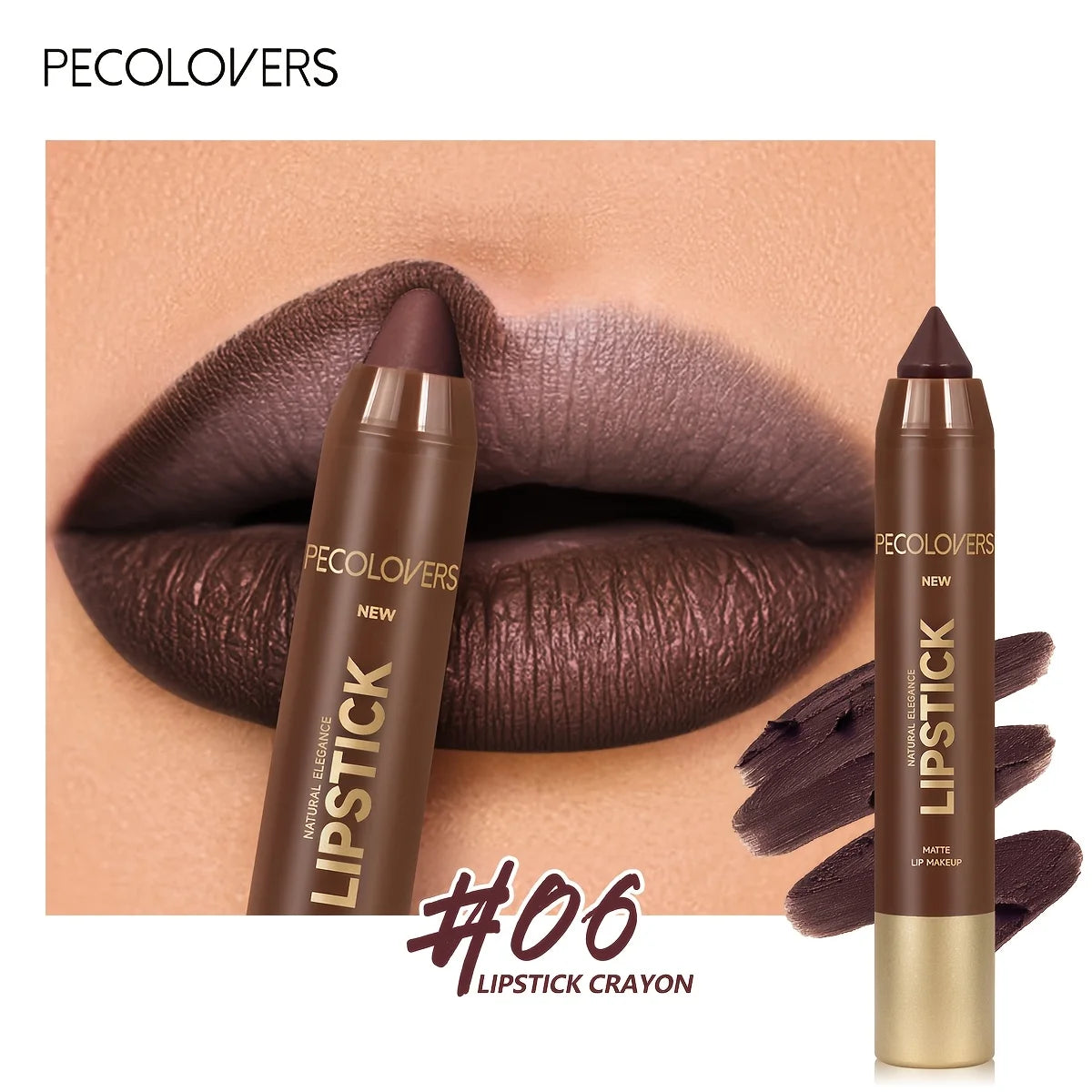 Velvet Lip Liner Crayon, Matte Tapered Gradient Lipstick Pen, Waterproof Non-Sticky Contouring Lip Makeup, Mixed Color System