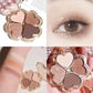 Lucky Clover Eyeshadow Palette, Daily Earthy Color, Fine Glitter, Pearlescent Matte, Pure Lust Four-Color Eyeshadow Palette