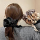 Korean Big Hair Tie Ribbon Scrunchies Satin Elastic Hair Band Bow Women Simple Temperament New Style  Ponytail Hair Accessories