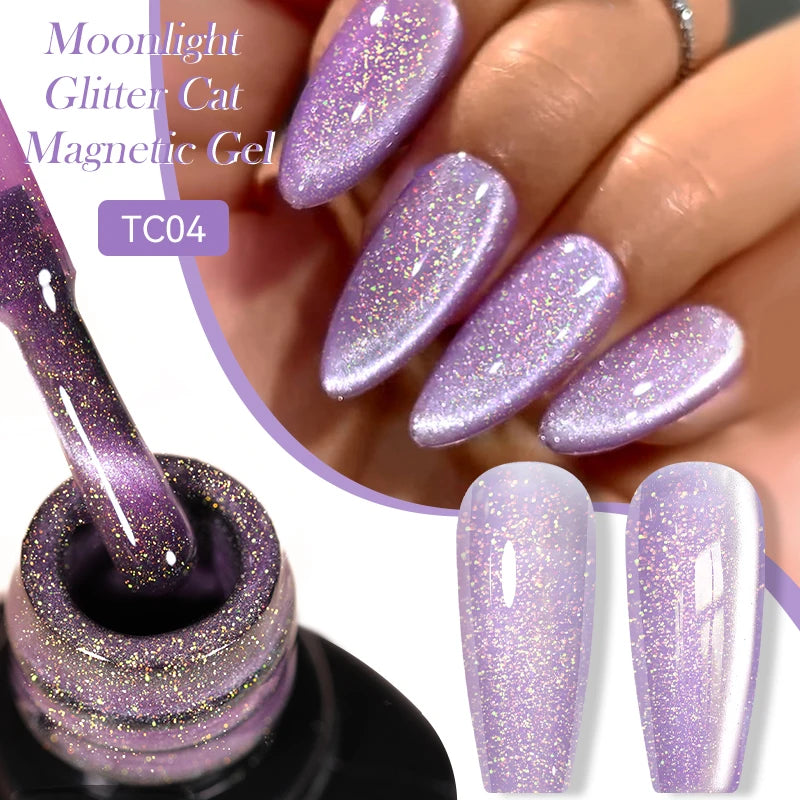 LILYCUTE 7ML Auroras Glitter Thermal Gel Nail Polish Temperature Color Changing Semi Permanent Soak Off Nail Art UV Gel Varnish