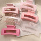 7 Pcs Big Hair Claw Clips 3.4" Non-slip Big Square Matte for Women Girls, Strong Hold Banana Clips for Thick Thin Hair