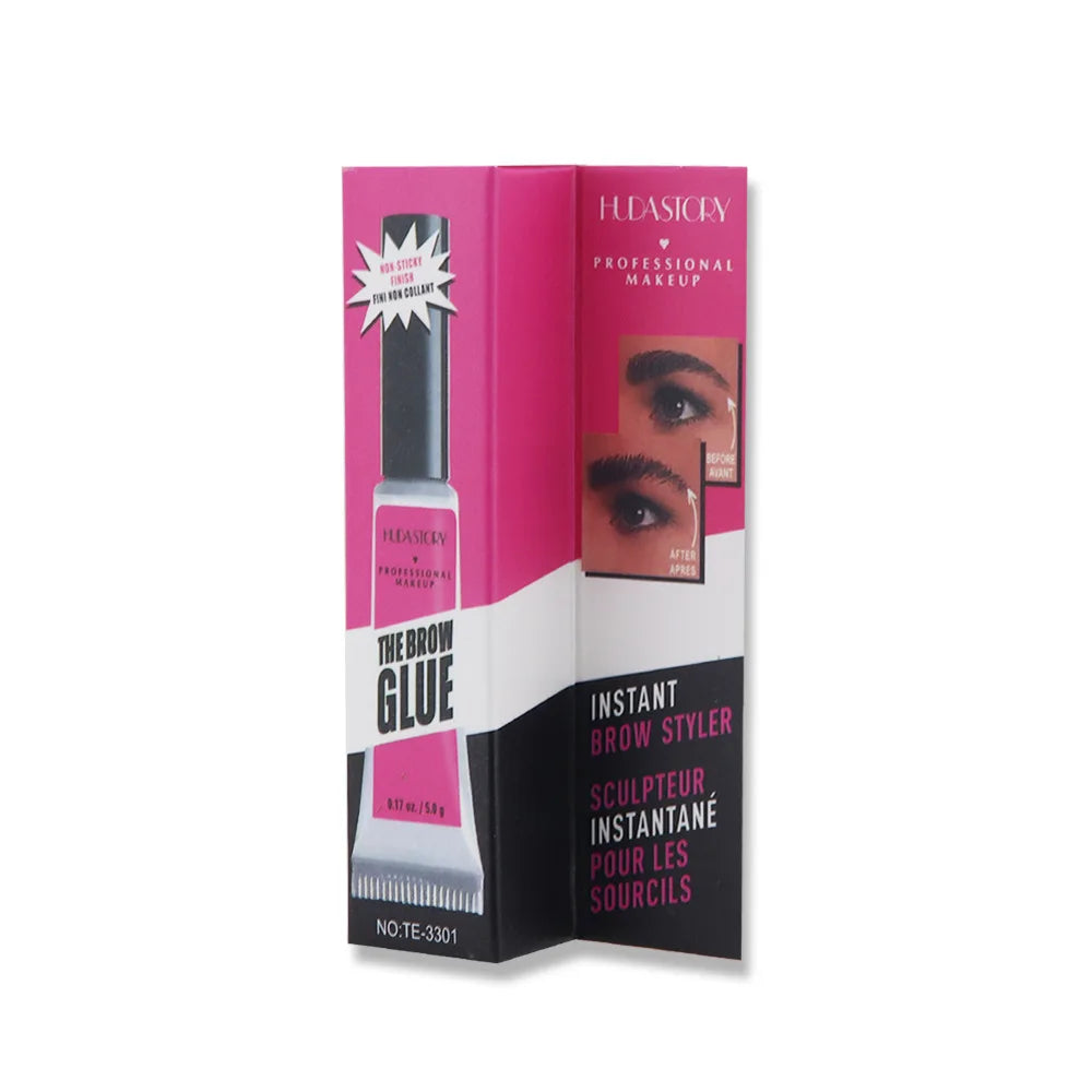 HUDA STORY Eyebrow Shaping Gel Transparent Waterproof Eyebrow Shaping Gel Natural Long Lasting 3D Eyebrow