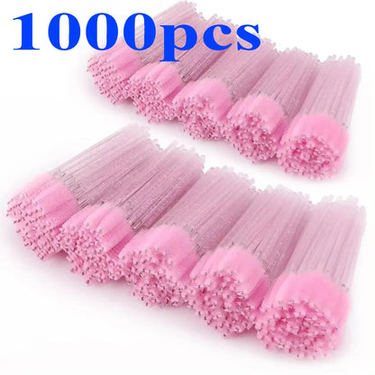 500/1000pcs Disposable Mascara Wands Eyelash Brush Spoolies for Eyebrow Eye Lash Extension Colorful Wholesale Beauty Tools