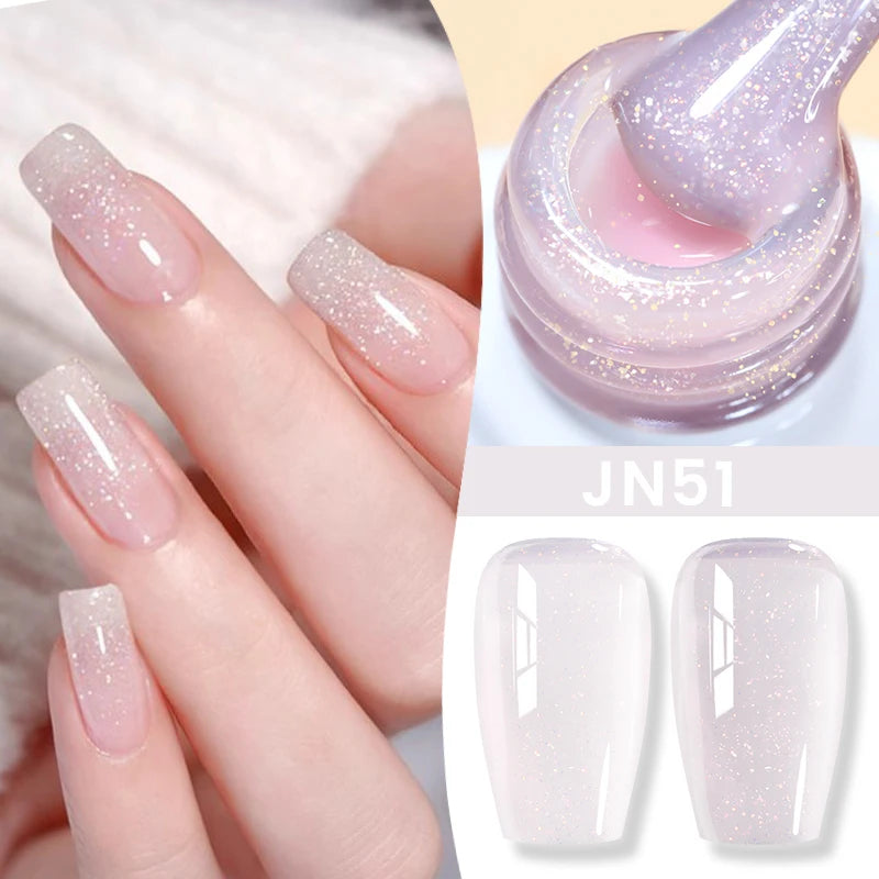 BORN PRETTY 6 in 1 Nail Glue Gel Extra Strong Adhesive for Press on Nails Clear Acrylic Tips Extension Gel Strengthener Gel
