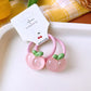 2PCS Kawaii Sweet Hair Ties Cute Cartoon Semi Transparent Fruit Strawberry Carrot Grape Lemon Elastic Rubber Band for Girls KIDS
