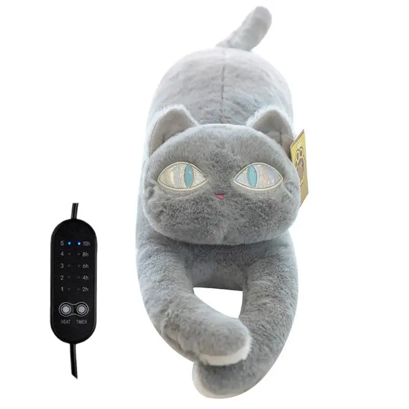 Heating Pad Stuffed Animal Cat Cartoon Period Plush Heating Pad Kitty Plush Toy Pillows Portable Insulated Blanket Hot Compress