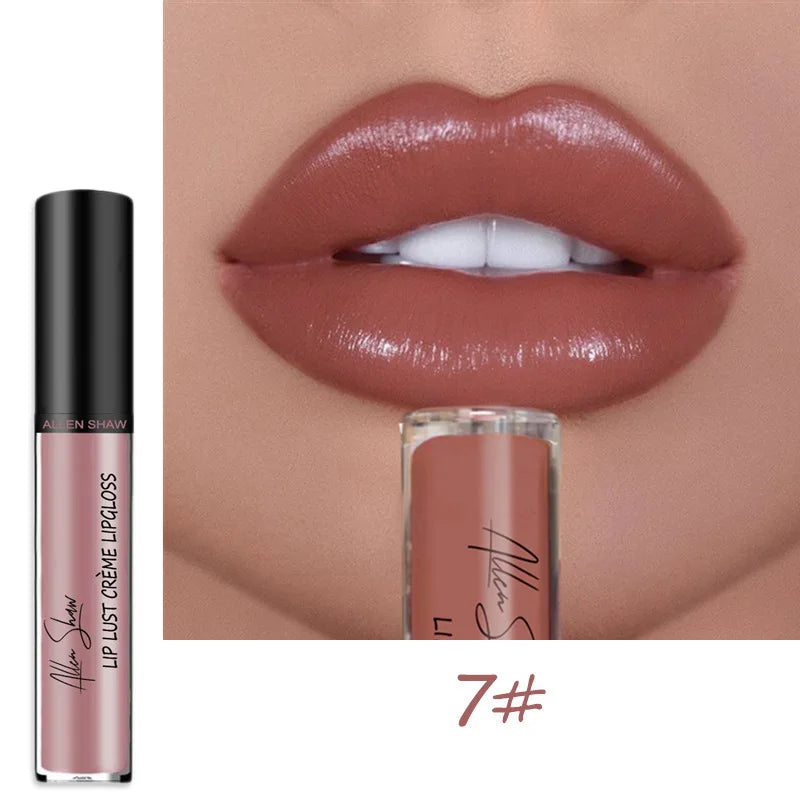 12-Color Women’s Lipstick & Lip Gloss Set – Waterproof, Long-Lasting, Moisturizing, Vivid Colorful Lip Makeup