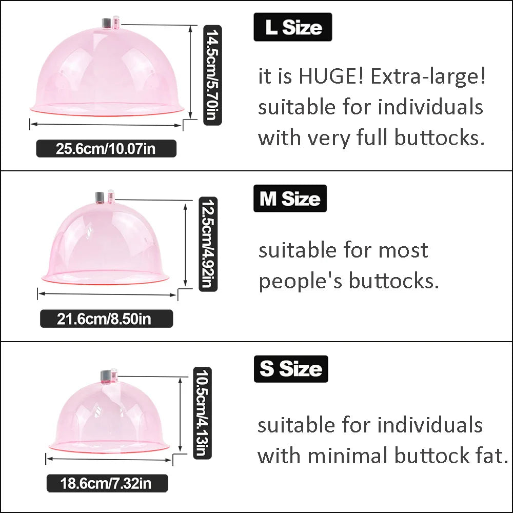 Suction Buttocks Lifting Cups Vacuum Butt Lift Improve Flat Sagging Buttocks Hip Plumping Jar