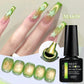 MEET ACROSS Guava & Grape Color Cat Magnetic Gel Green Glass Bead Cat Eye Gel Soak Off UV Gel Nail Art Varnish Salon Home DIY