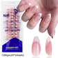 576pcs/Box Colorful Fake Nails Black Red Design Fake Nail Oval Short Square Press On False Nails Mixed Full Cover Nail Tips