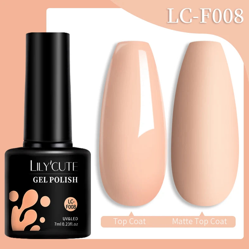 LILYCUTE Fluorescent Nail Gel Polish Orange Red Neon Bright Color Summer Series Soak Off For Manicure Nail Art UV Gel Varnish