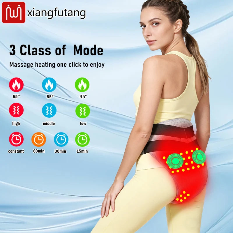 Red Light Heating Women's Underwear with Abdominal Massager Relieves Abdominal Pain Cold Uterus Menstrual Cramps warm