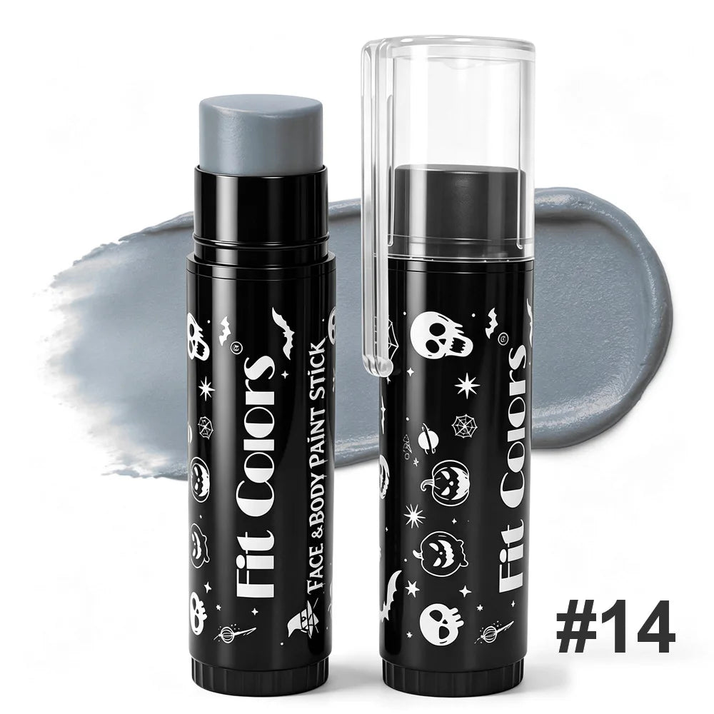 14 Colors Face & Body Paint Stick Halloween Cream Makeup Crayon Highly Pigmented Full Coverage Face Painting for Party Cosplay