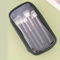11pcs solid wood handle makeup brush set with Bag three color loose powder brush foundation brush eye shadow brush