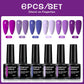 Color Block Series | Glossy Nails 0.24 oz Trendy Candy Foam Gel Semi-Permanent Nail Art Drip LED Nail Salon DIY Nail Art Gel Sea
