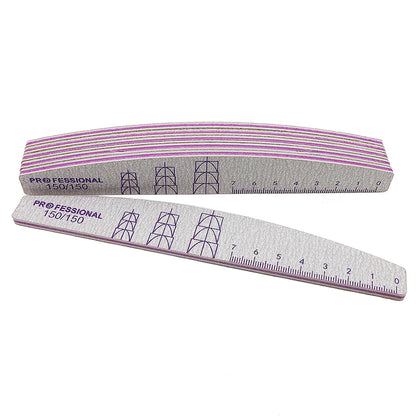 5/10 Pcs Double Sided Nail Art File Set With Scale Grey Sandpaper Nail Stylist Supplies Manicure Products Sand Nails Salon Tools