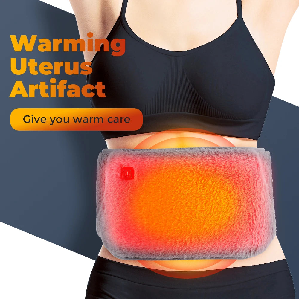 Electric Heating Belt With Hand Pockets  Period Cramps Body Joints Pain Menstrual Heating Pad USB Uterus Hand Warmer Menstrual